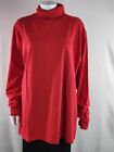 Cotton Trader Red Roll Neck Top Unisex 2XL100% Cotton New 