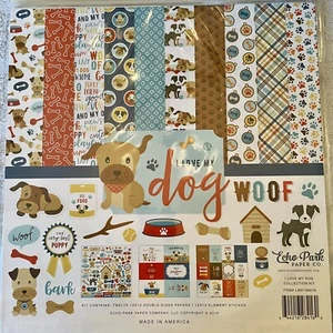 Kit de colección Echo Park 12" x 12" I LOVE MY DOG ~ ¡Hermoso! ¡Envío rápido! - Imagen 1 de 1
