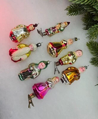 Marvelous Antique Characters Glass Christmas Ornaments Vintage Decorations Tales - Image 1 of 4