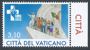 2023 Vatikan Franziskus hellblau Jugendtag abgeholt Exemplar Rand ** - Bild 1 von 2