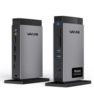 Triple 8K Display USB C Docking Station 125W Charging 10Gbps USB-C 3.2 2 USB 3.0 - Picture 1 of 12