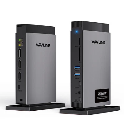 Triple Display USB C Docking Station PD3.1 125W 10G USB-C Gigabit LAN SD/TF Slot - Image 1 of 4