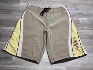 Redsand RSND Board Shorts Beige 100% Polyester Trunks Unlined Size 36 - Picture 1 of 7