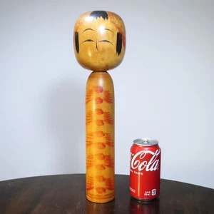 Vintage Kokeshi Holzpuppe Japan, signiert vom Künstler, X-Large (15,5", 2,3 Pfund) - Bild 1 von 19