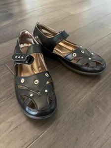 Damenschuhe Pierre Dumas schwarz Kunstleder einfacher Verschluss Größe 9 - Bild 1 von 8