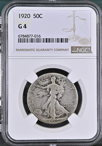 1920 Walking Liberty Half Dollar NGC G 4  #WL21 Cover