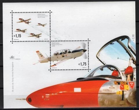 Portugal 2002 planes , aviation souvenir sheet MNH Cover