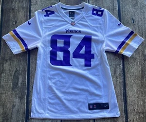 NIKE ON FIELD NFL PLAYERS VIKINGS #84 PATTERSON MOSS NUMBER WHITE MENS SMALL EUC - Picture 1 of 10