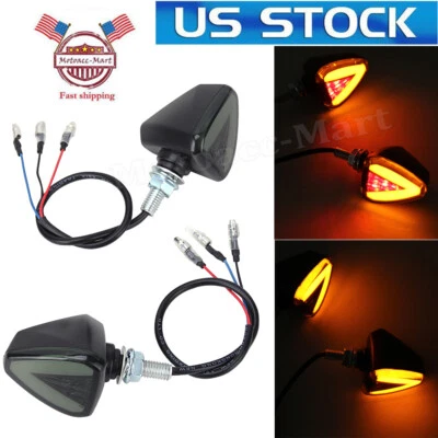 2X Luz Indicadora LED Intermitente Bala LED Motocicleta Ámbar Universal EE. UU. Foto 1 de 4