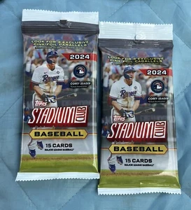 2024 TOPPS STADIUM CLUB BÉISBOL ¿Buscas autos en FAT HOT PACK Skenes? Juego de 2 - Imagen 1 de 3