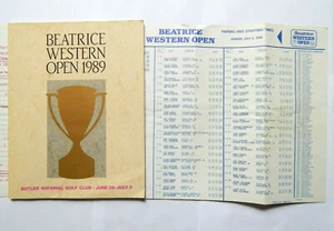 PGA Beatrice Western Open Program and Course Map (1989) - Picture 1 of 6
