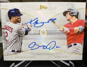 2021 Topps Dynamic Duals BOBBY DALBEC & XANDER BOGAERTS Autographs Card #17-A - Picture 1 of 8