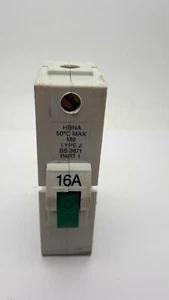 Federal Electric HBNA Single Pole 16Amp Type 2 MCB BS 3871 Circuit Breaker M9 - Picture 1 of 7