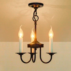 3 Lights Farmhouse Candle Style Chandelier Rustic Ceiling Pendant Light Fixtures - Picture 1 of 8