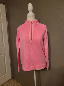 Lilly Pulizter Luxetic Womens Pink Quarter-Zip Sweatshirt XS EUC - Picture 1 of 9