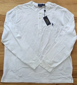 Polo Ralph Lauren Hemd Herren XL WEISS Fetherweight Mesh 3 Knöpfe Rundhals - Bild 1 von 4
