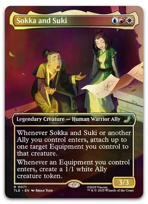 Sokka and Suki (Borderless) #71 (Foil) (NM) TLE Magic MTG - Image 1 of 2