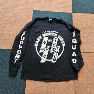 69ers MC Motorcycle Club Biker T-Shirt XL Long Sleeve Black See You In Hell X8a - Picture 1 of 12