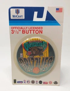 VANCOUVER GRIZZLIES Pin Button Wincraft Vintage 3 1/2 Inches NBA Retro - Picture 1 of 3
