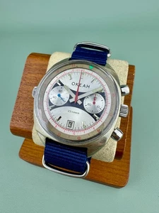 Vintage Soviet OCEAN Chronograph Poljot 3133 USSR Navy Military Watch 23 Jewels - Picture 1 of 10