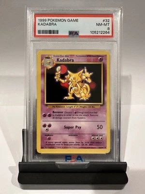 Pokemon Kadabra Unlimited Base Set 32/102 - PSA 8 NM-MINT - Image 1 of 4