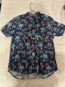 Chubbies Friday Neon Lights Design Button Down Short Sleeve Men’s M Medium - Picture 1 of 8