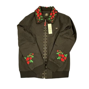 Neu mit Etikett gut etablierte Bomberjacke mit Rosenstickerei Herren Größe Large " - Bild 1 von 15