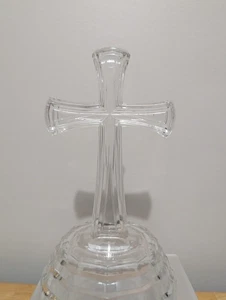 Vintage Deplomb Bleiglas USA Kristallglas Kreuz Statue Figur Christ 7 Zoll - Bild 1 von 11