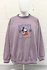 Disney Embroidered Purple Mickey Mouse Sweatshirt Size 2XL - Picture 1 of 8