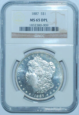 1887 P NGC MS65DMPL Deep Mirror Prooflike Morgan Silver Dollar - Image 1 of 2