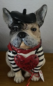 BULLDOG FRANCÉS ""BESOS FRANCESES GRATIS"" Blue Sky Clayworks Día de San Valentín - Imagen 1 de 5