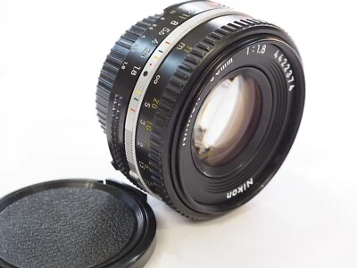 Nikon Nikkor 50mm 1:1.8 Ai-S lens s/n 4422374 mi Japan for SLR FX/DX camera LN60 - Image 1 of 4