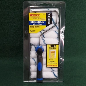 Whizz Microfiber Mini Paint Roller 10 each 4" x 3/8" rollers plus free handle - Picture 1 of 6