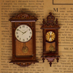 Maßstab 1:12 Puppenhaus Miniatur Vintage Roman Hängende Uhr Wohnzimmer Dekor