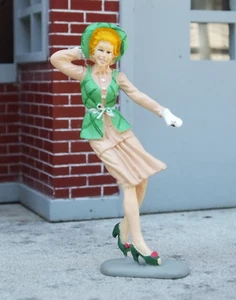Windy Day Gal Miniature Sty B 1/24 G Scale Diorama Accessory Item - Picture 1 of 2