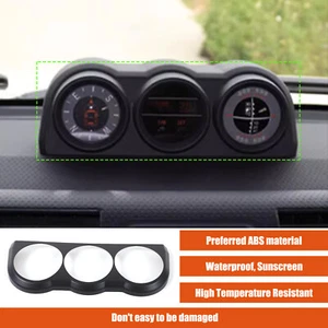Matte Black Dashboard Triple Table Meter Frame Trim For Toyota FJ Cruiser 07-21 - Picture 1 of 9