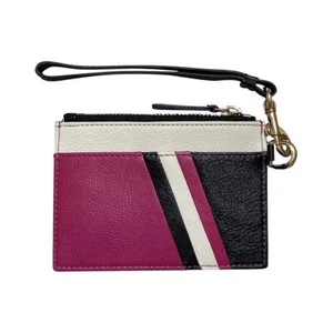 Cartera Muñequera Thacker Ámbar Cuero Rosa Rayas Convertible - Imagen 1 de 12