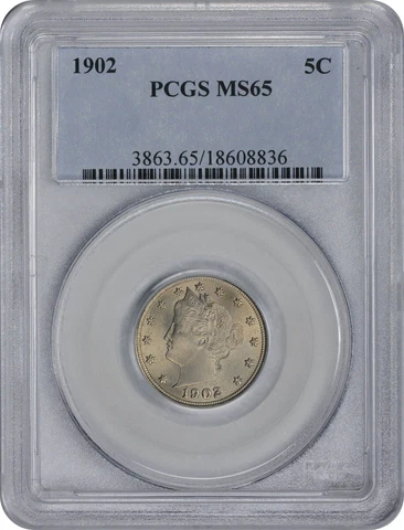 1902 Liberty Nickel MS65 PCGS Cover
