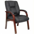 Boss Office Products Mid Back Wooded Guest Chair