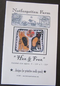 Notforgotten Farm HEX & FREX Punch Needle Embroidery Pattern - Picture 1 of 6