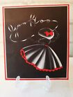 Vintage 1940S Merry Christmas Happy New Year Lady Greeting Card (Eb0068)