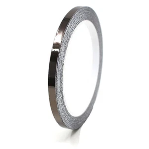 Tiras decorativas de 8,5 m 5 mm cromo negro coche moto tiras decorativas rayas laterales - Imagen 1 de 7