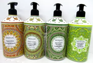 Liquid Hand Soap Gift Set 4, Olive Oil, Coconut & Hibiscus, Gardenia, Orange - Picture 1 of 4