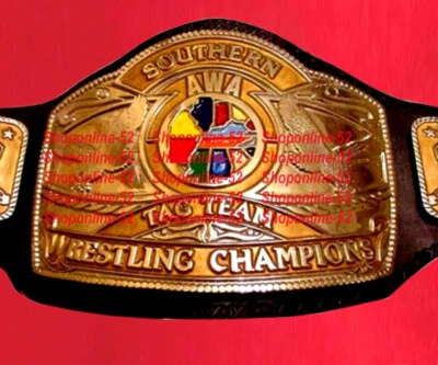 Cinturón Southern AWA Tag Team Wrestling Championship correa de cuero adulto tamaño 2 mm Foto 1 de 3