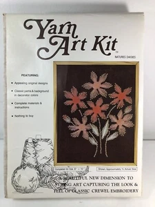 Vintage Yarn Art Kit String Art Floral Daisies 1979 McCulla Crafts NOS SEALED - Picture 1 of 8