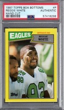 1987 Topps BOX BOTTOMS #P REGGIE WHITE (HOF) PSA AUTHENTIC  Panels tough!