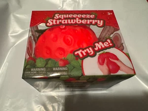 Squeeze Fragola Extra Large Squishy Giocattolo Sollievo Stress Gag Regali Nuovo - Foto 1 di 4