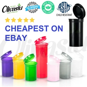 Pop Tops Bottles Tubs Stash Containers Smell Proof Medical Grade High Quality - Picture 1 of 1