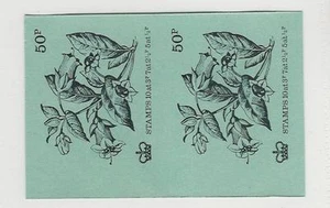 GB 1972 MACHIN 50p FLOWERS BOOKLET COVER TETE BECHE UNCUT VERTICAL PAIR...Lot 2 - Picture 1 of 1