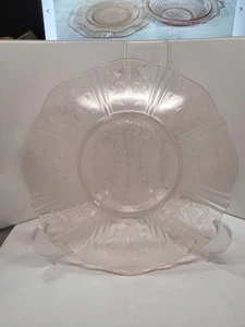 Rosa Vintage Mayfair Depression Glas 12 Zoll Servierplatte - Bild 1 von 3